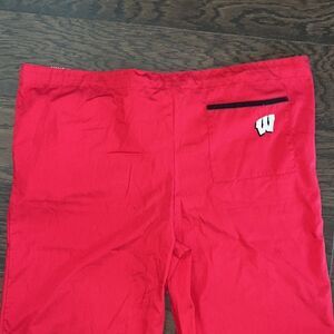 Red Wisconsin Badgers medical school dental work scrub pants brand DUDZ